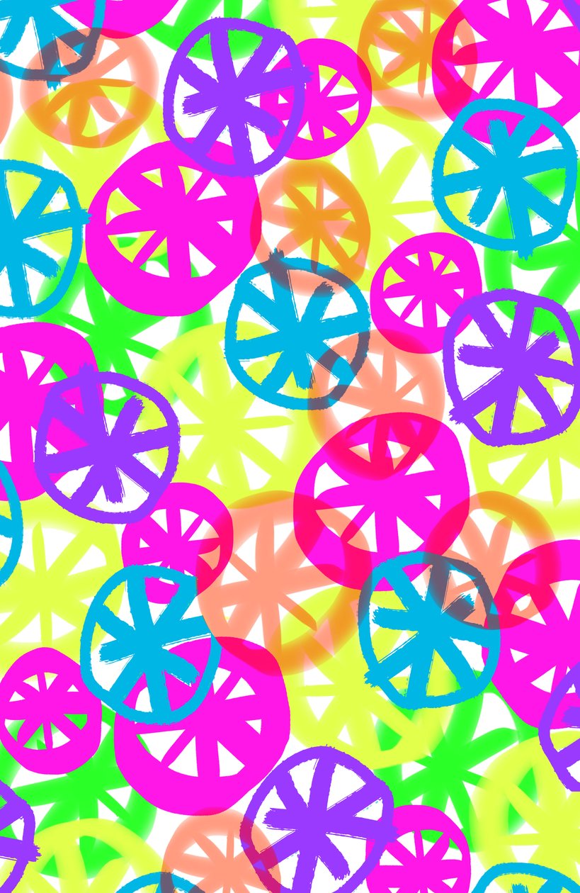 Neon Circles, 2017, Digital Media av Louisa Hereford