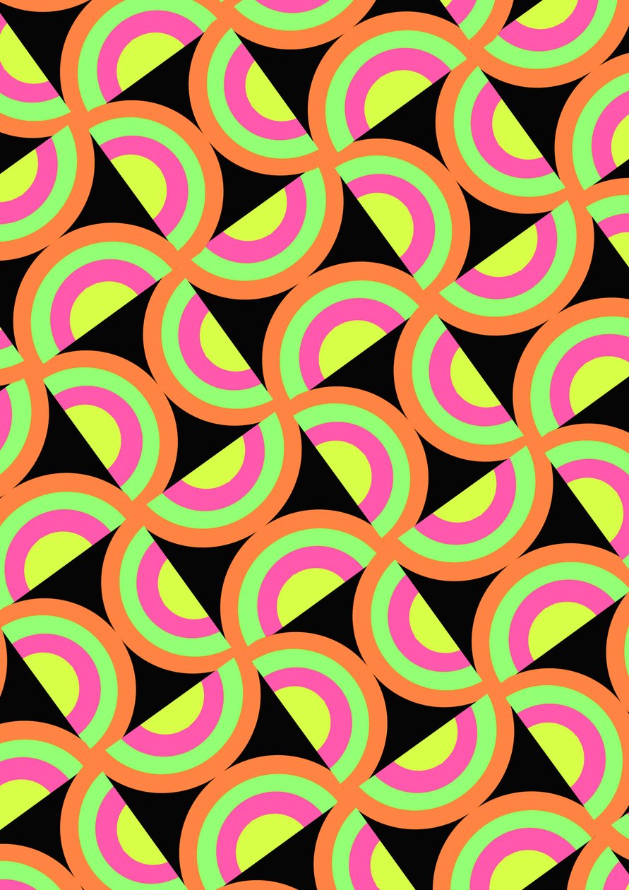 Psykedeliske firkanter (digitale) av Louisa Hereford