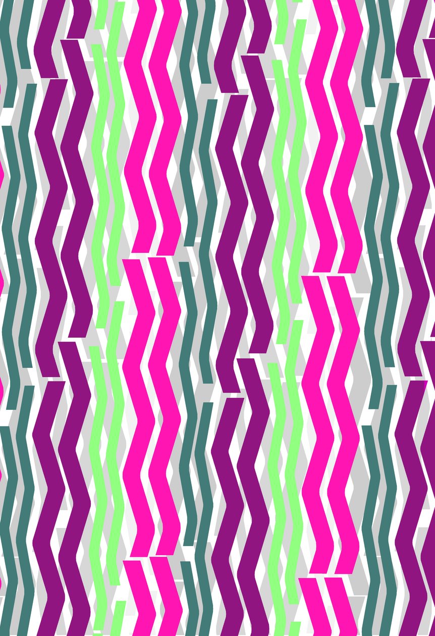 Zig Zag Stripes, 2014 digitale medier av Louisa Hereford