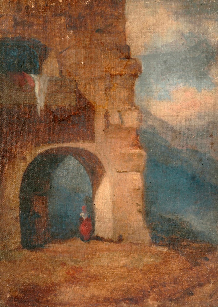 Italiensk bonde i steinbuegang, 1880-1900. av Louisa Starr