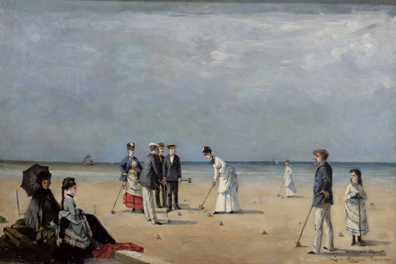 A Game of Croquet, 1872 av Louise Abbéma