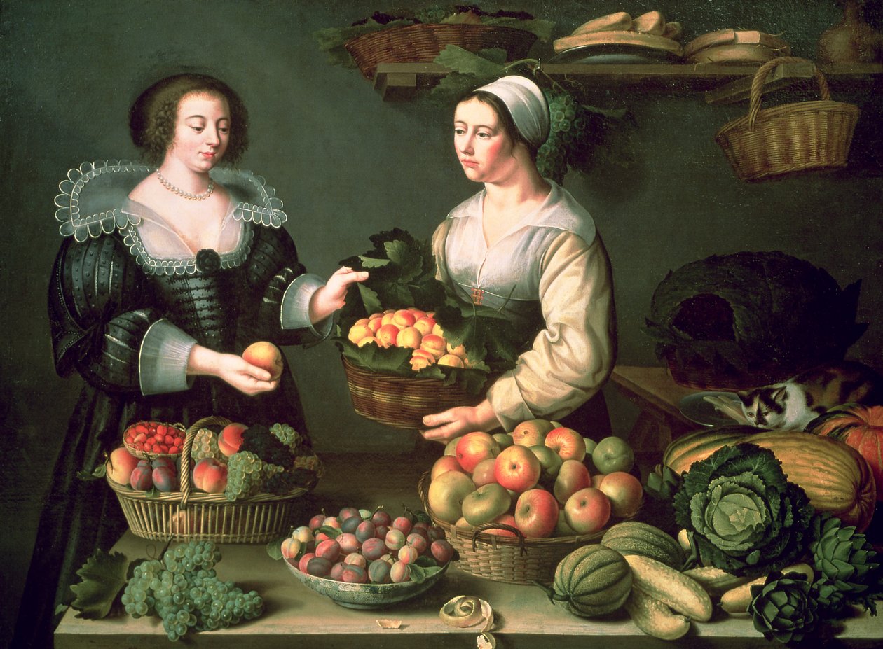 Frukt- og grønnsakselgeren av Louise Moillon