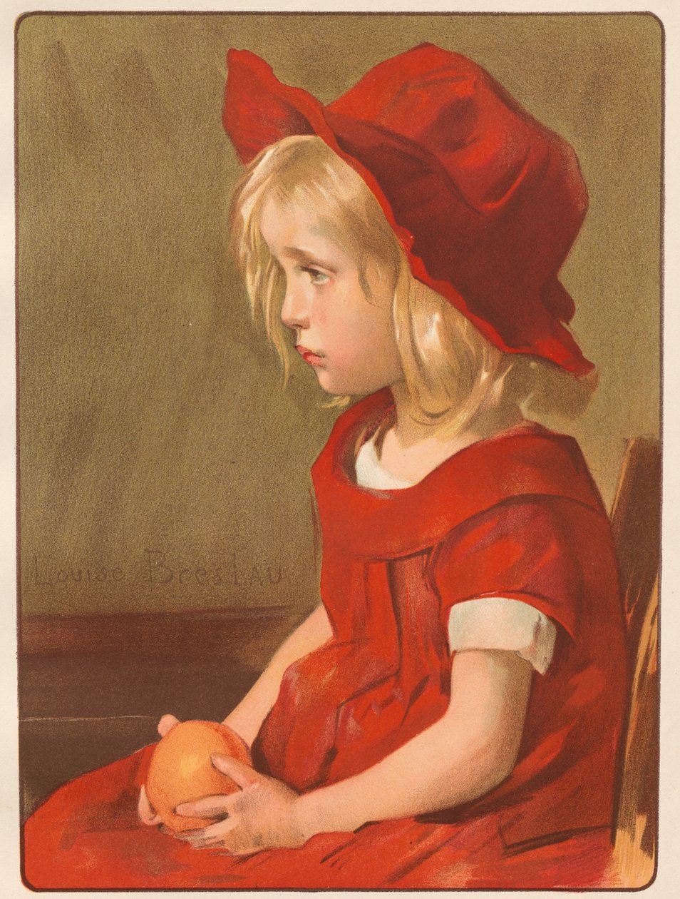 Jente med appelsin, 1899. av Louise Breslau