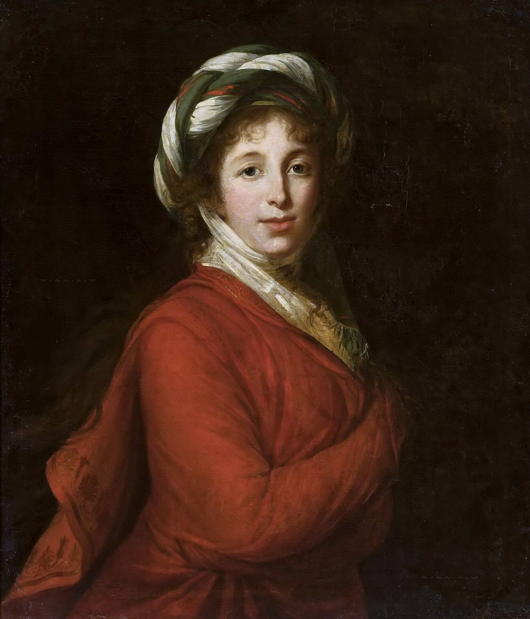 Portrett av grevinne Helena Radziwill 1753-1821, née Przezdziecka, ca 1802-1805. av Elisabeth Louise Vigee Lebrun