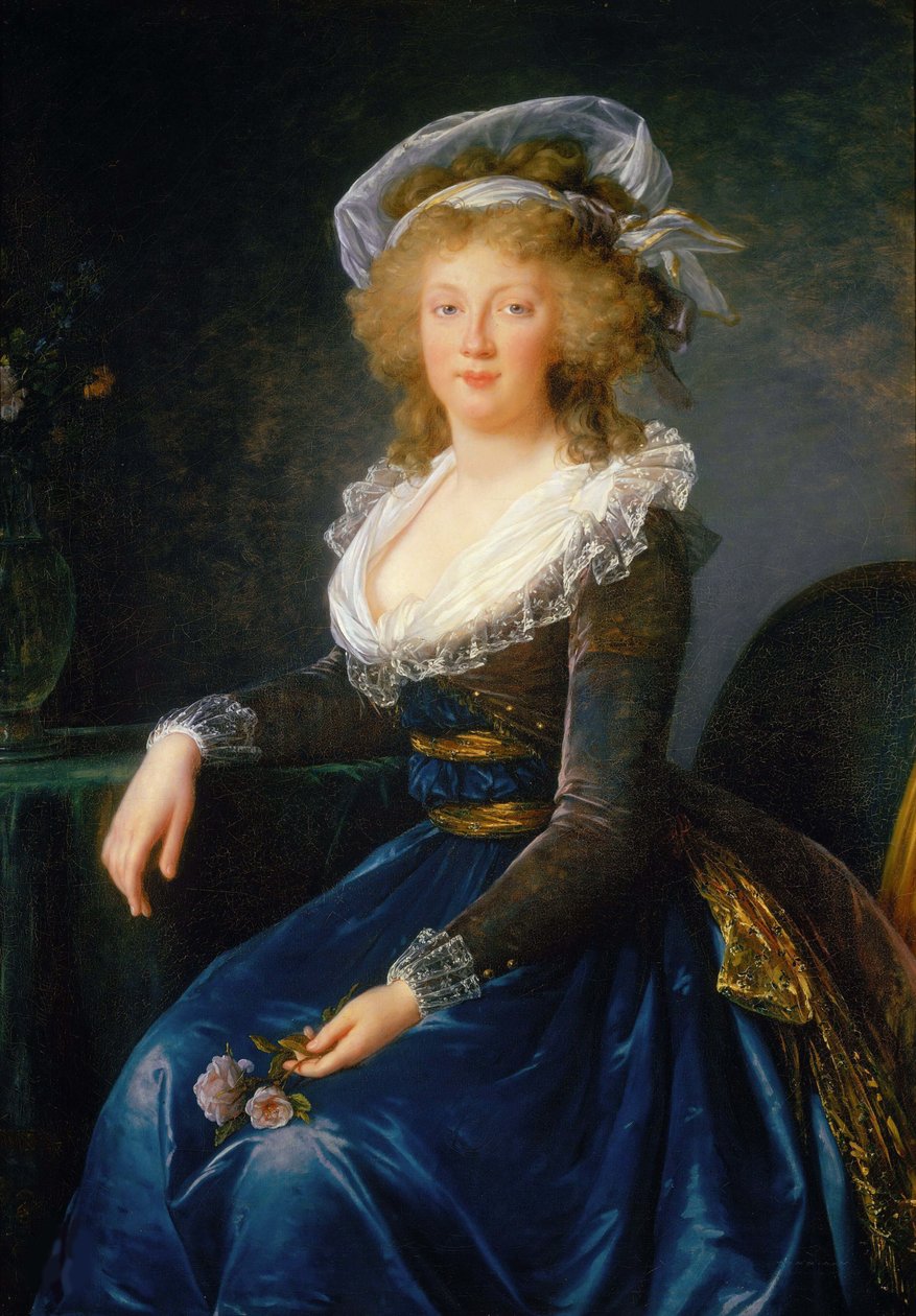 Portrett av Maria Theresia av Napoli og Sicilia 1772-1807, ca. 1790. av Elisabeth Louise Vigee Lebrun