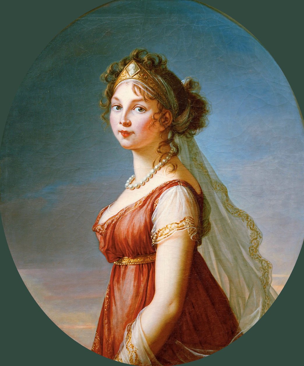 Portrett av dronning Louise av Preussen 1776-1810, 1802. av Elisabeth Louise Vigee Lebrun
