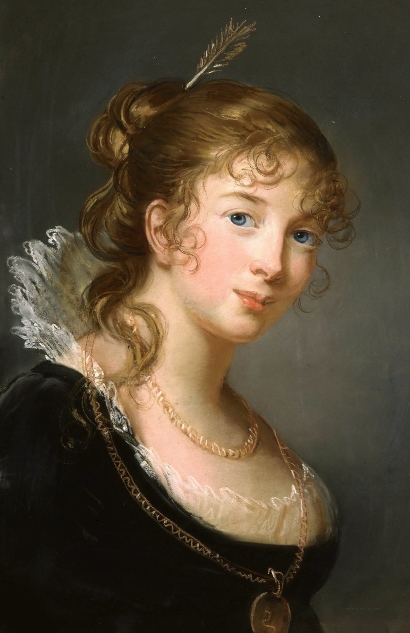 Prinsesse Frederica Dorothea Louise Philippine av Preussen 1770-1836, grevinne Radziwill, ca. 1801. av Elisabeth Louise Vigee Lebrun