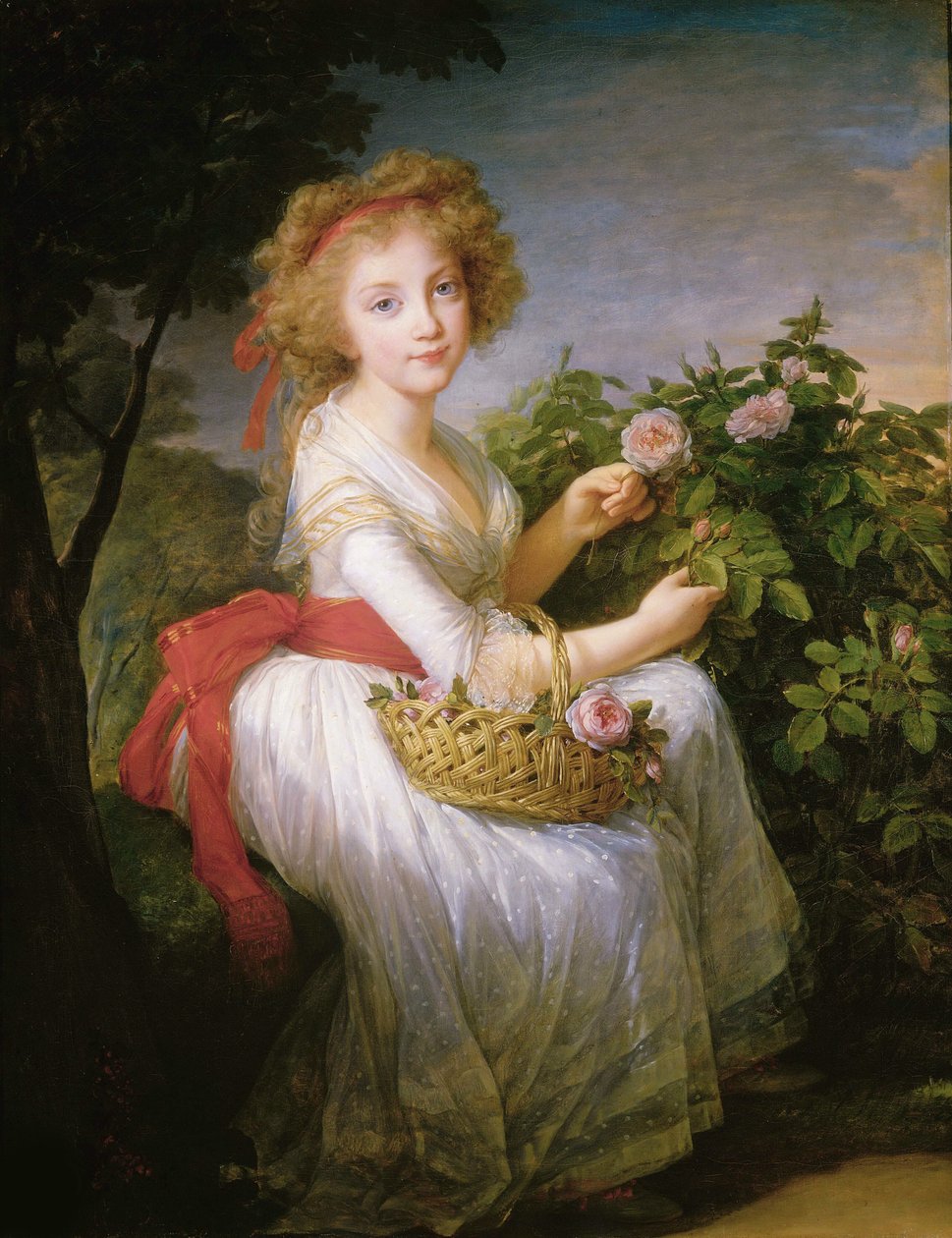 Prinsesse Maria Cristina av Napoli og Sicilia 1779-1849, ca. 1790. av Elisabeth Louise Vigee Lebrun