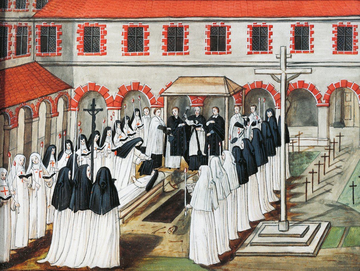 Port-Royal des Champs Abbey, begravelsen av en nonne av Louise Magdeleine Hortemels