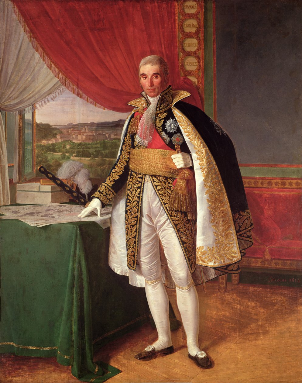 Marshal Andre Massena (1758-1817) Duke of Rivoli, 1814 av Louise Marie Jeanne Hersent