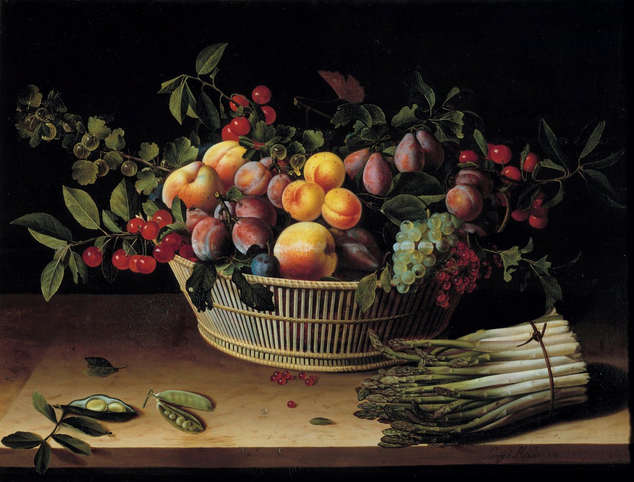 Stilleben med fruktkurv av Louise Moillon