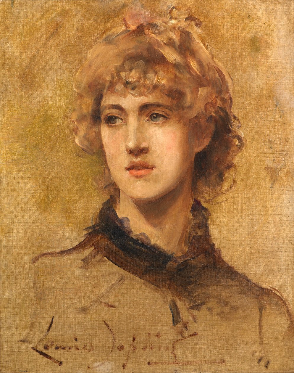 En portrettskisse (olje på lerret) av Louise nee Goode Jopling