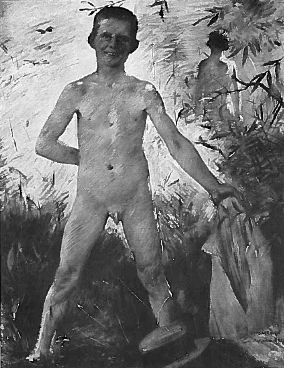 Badegutt av Lovis Corinth
