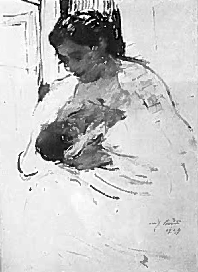 Charlotte med Wilhelminen av Lovis Corinth