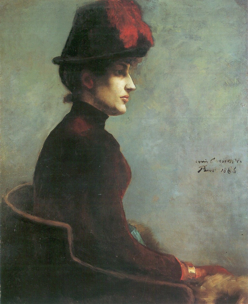 Portrett av en dame, Parisn av Lovis Corinth