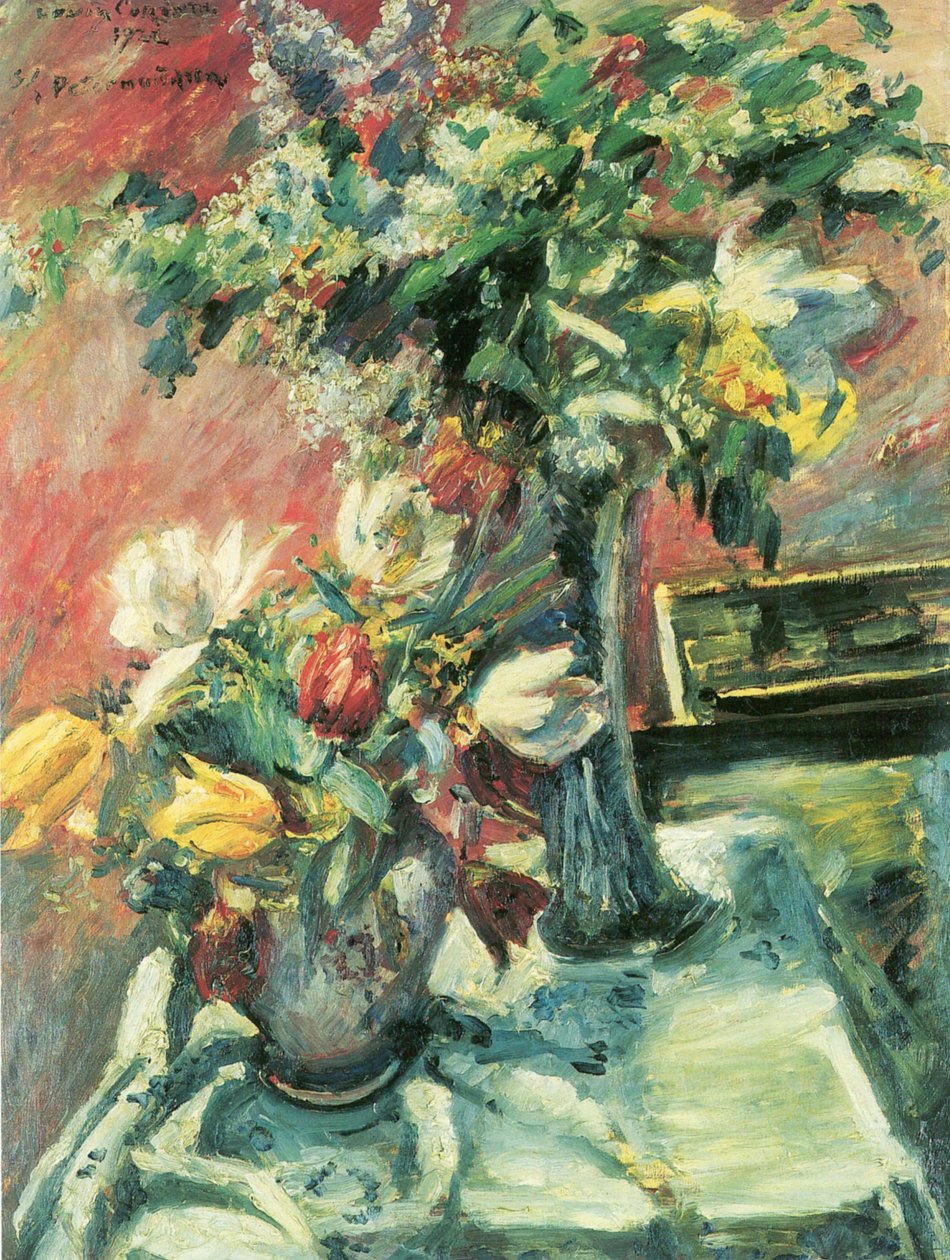 Syriner og tulipaner av Lovis Corinth