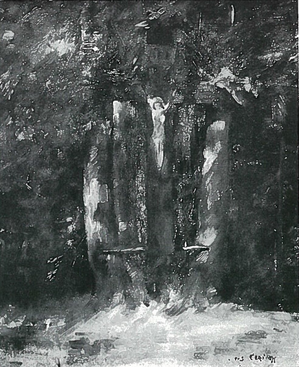 Krusifiks i skogen av Lovis Corinth