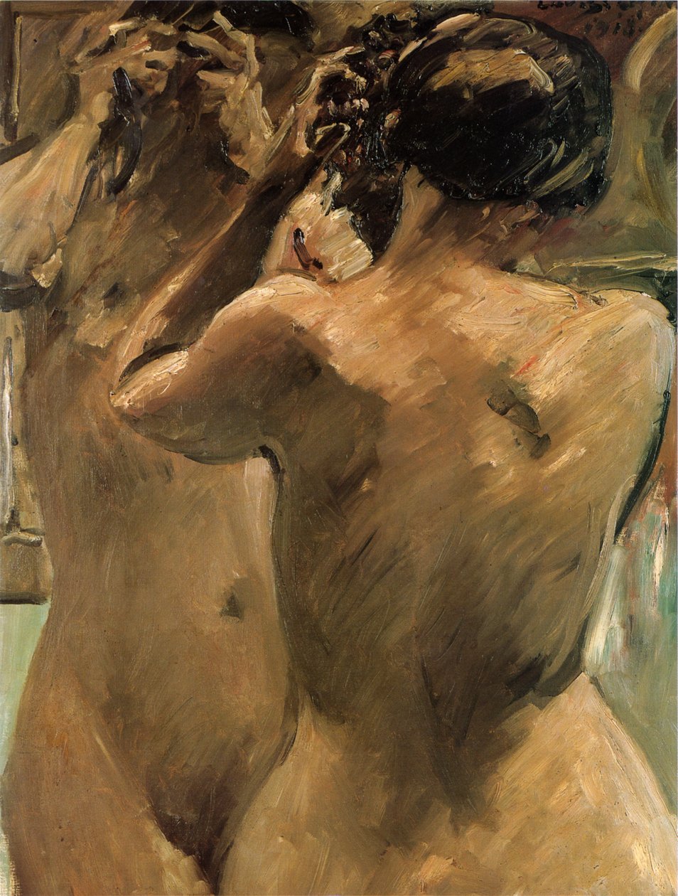 Jente foran speilet av Lovis Corinth