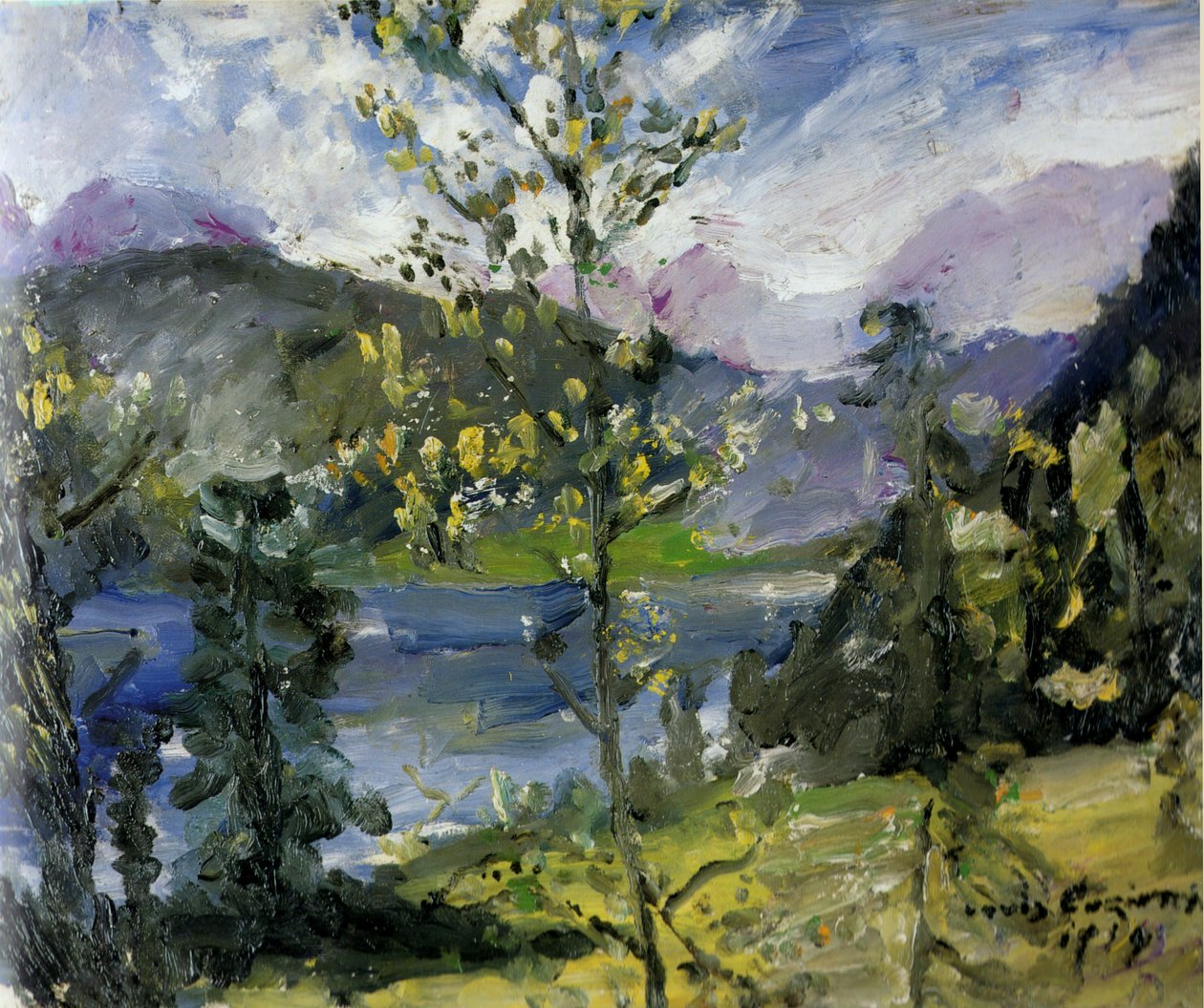 Oktober snø på Walchensee av Lovis Corinth