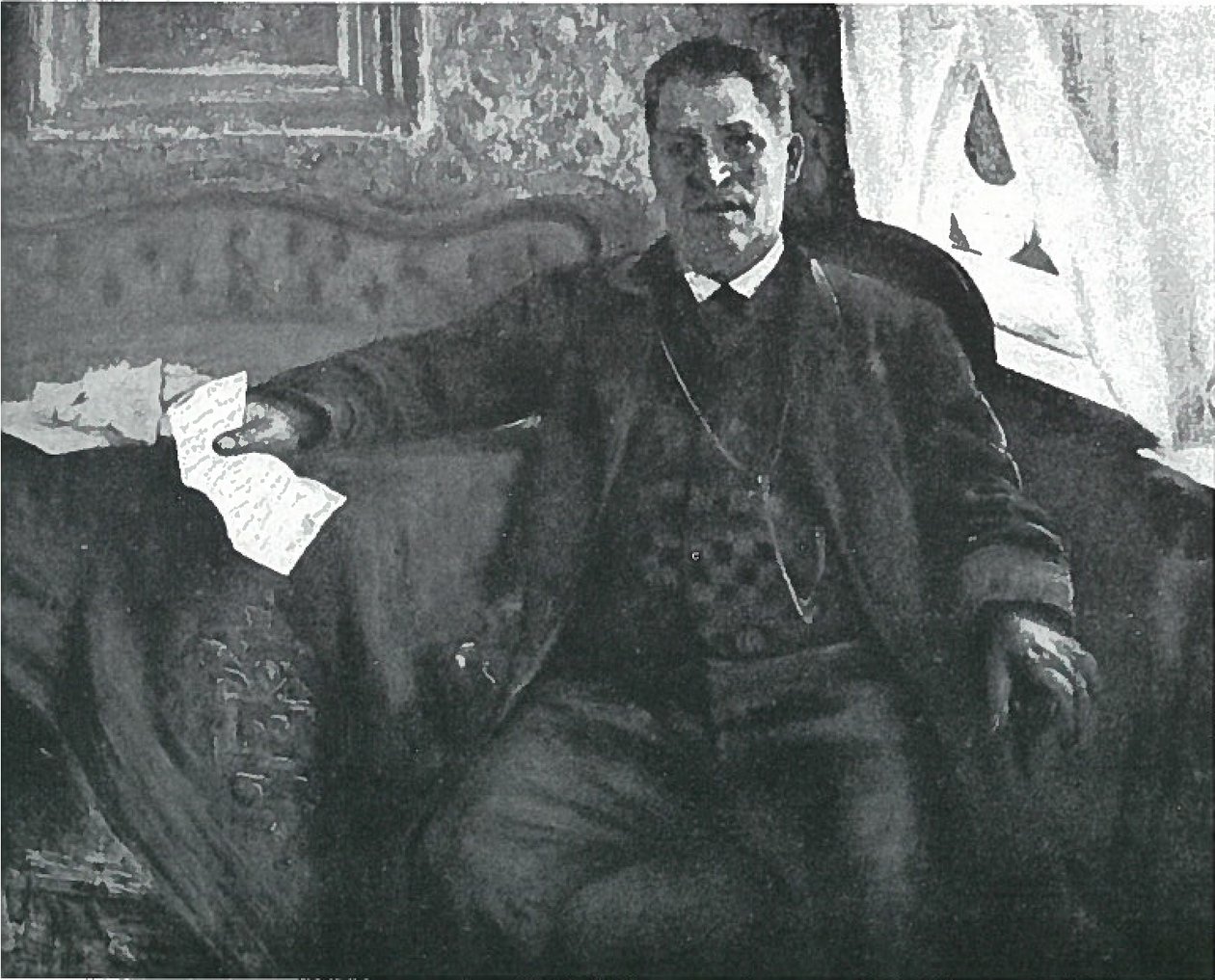 Portrett av faren Heinrich Corinth med bokstaver av Lovis Corinth
