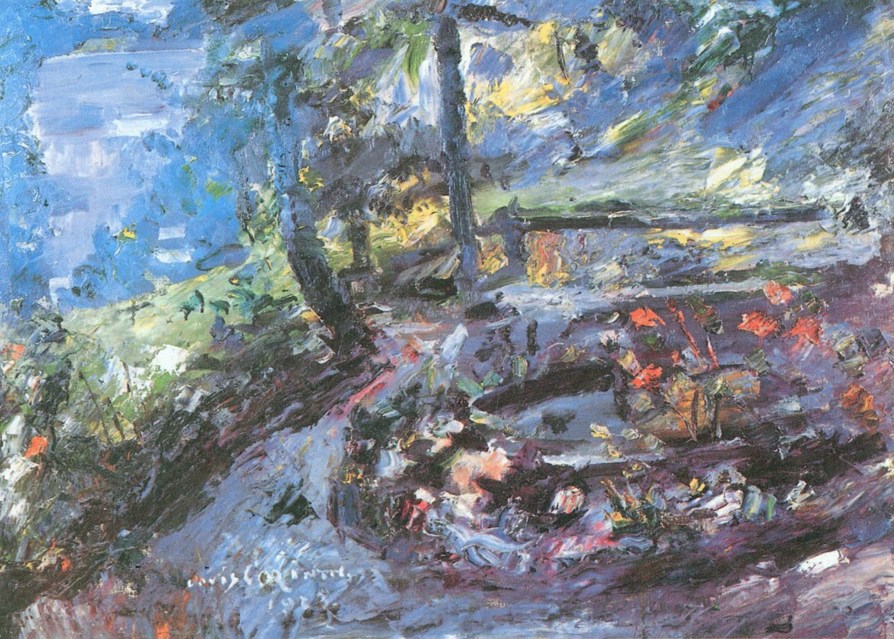 Regnfull stemning på Walchensee av Lovis Corinth