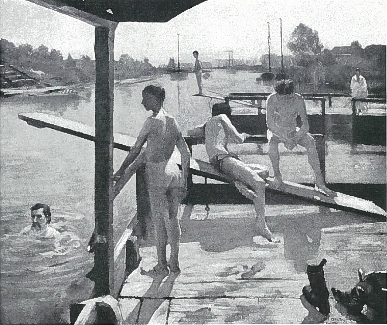 Svømmebasseng i nærheten av Grothe, Konigsbergn av Lovis Corinth