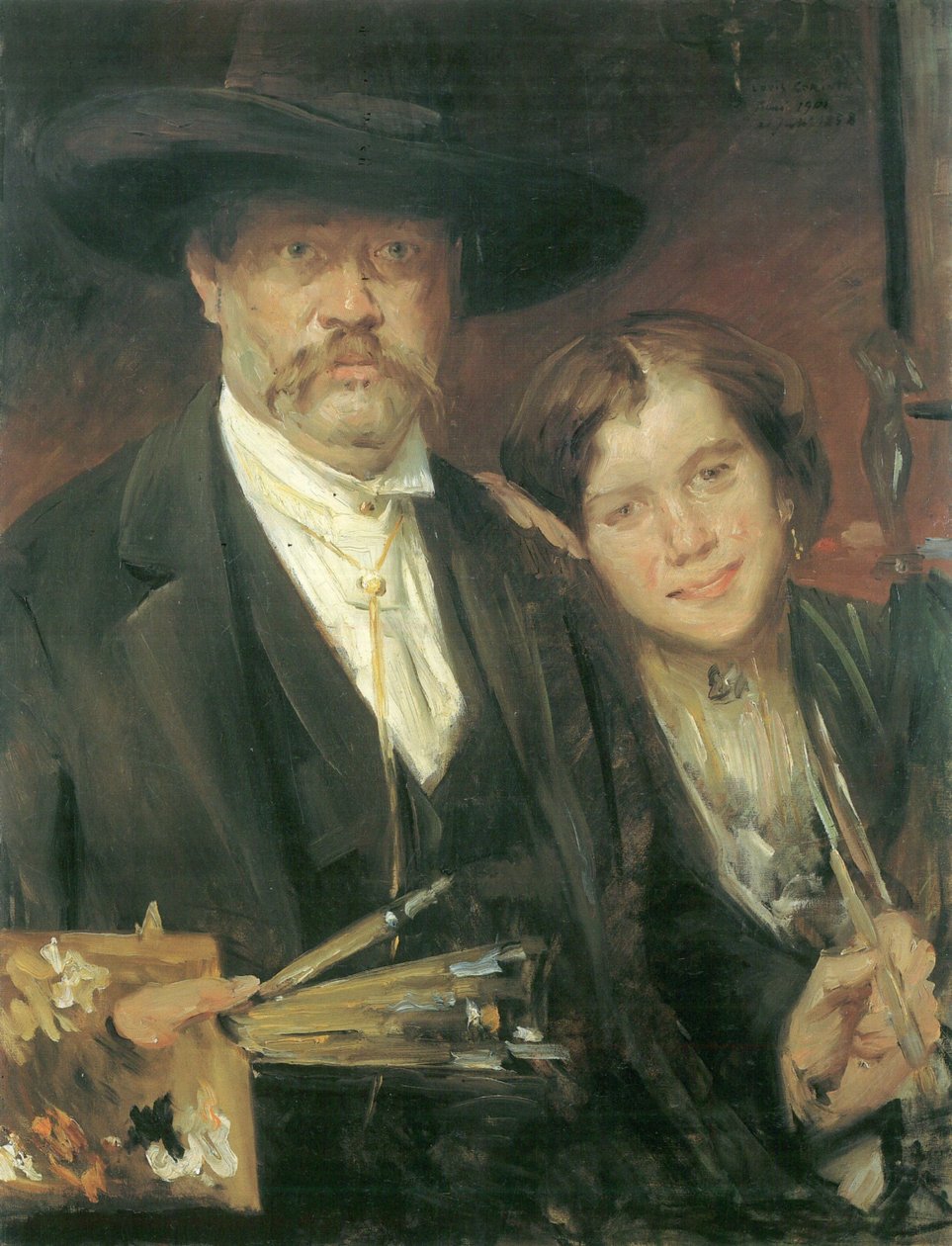 Selvportrett med modell av Lovis Corinth