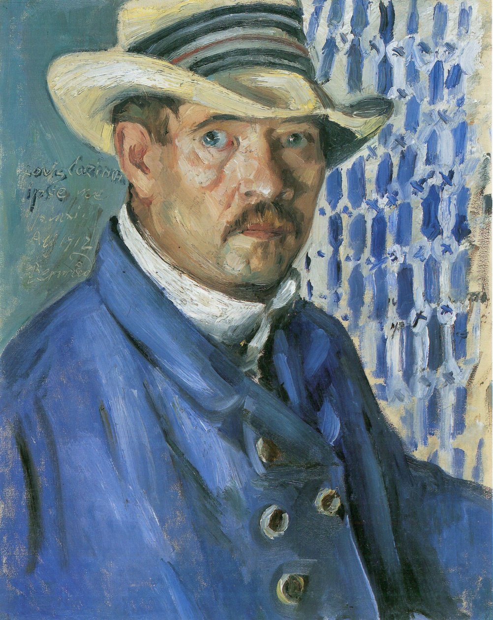 Selvportrett med en Panama-lue av Lovis Corinth