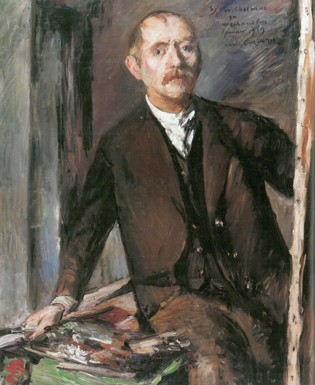 Selvportrett foran stafetten av Lovis Corinth