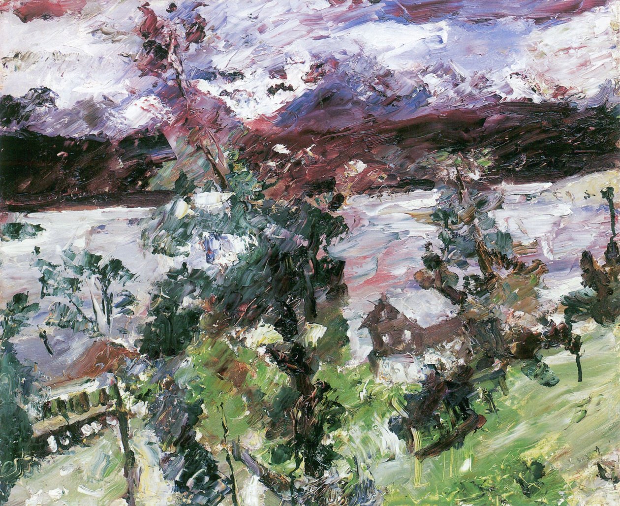 Walchensee, Neuschneen av Lovis Corinth