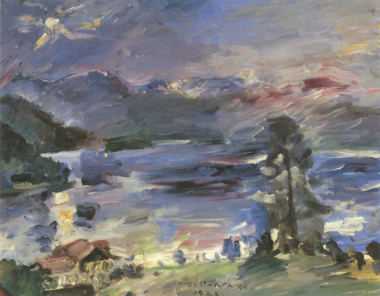 Walchensee, stigende måne av Lovis Corinth