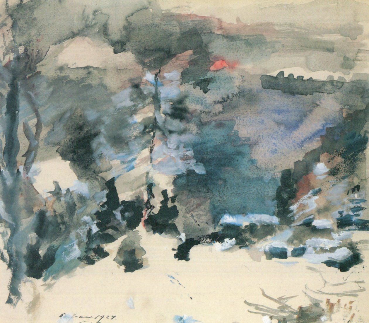Walchensee om vinteren av Lovis Corinth