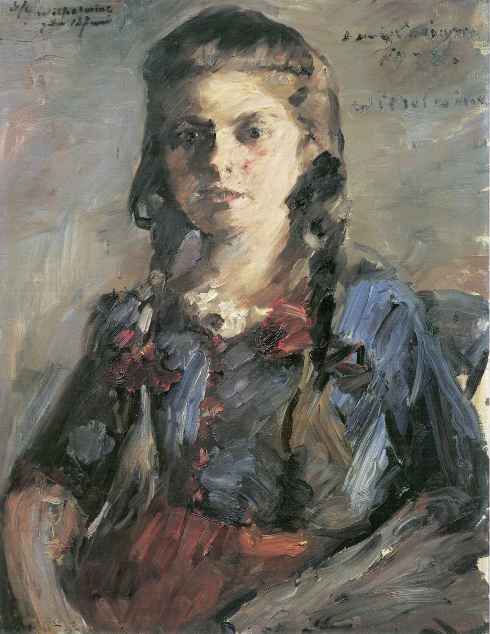 Wilhelmine med fletter av Lovis Corinth