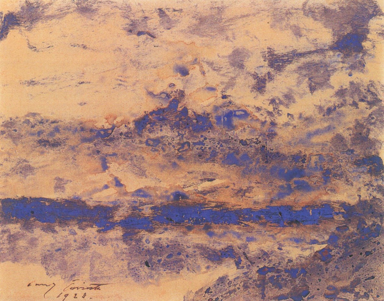 Skyer uberm Lake av Lovis Corinth