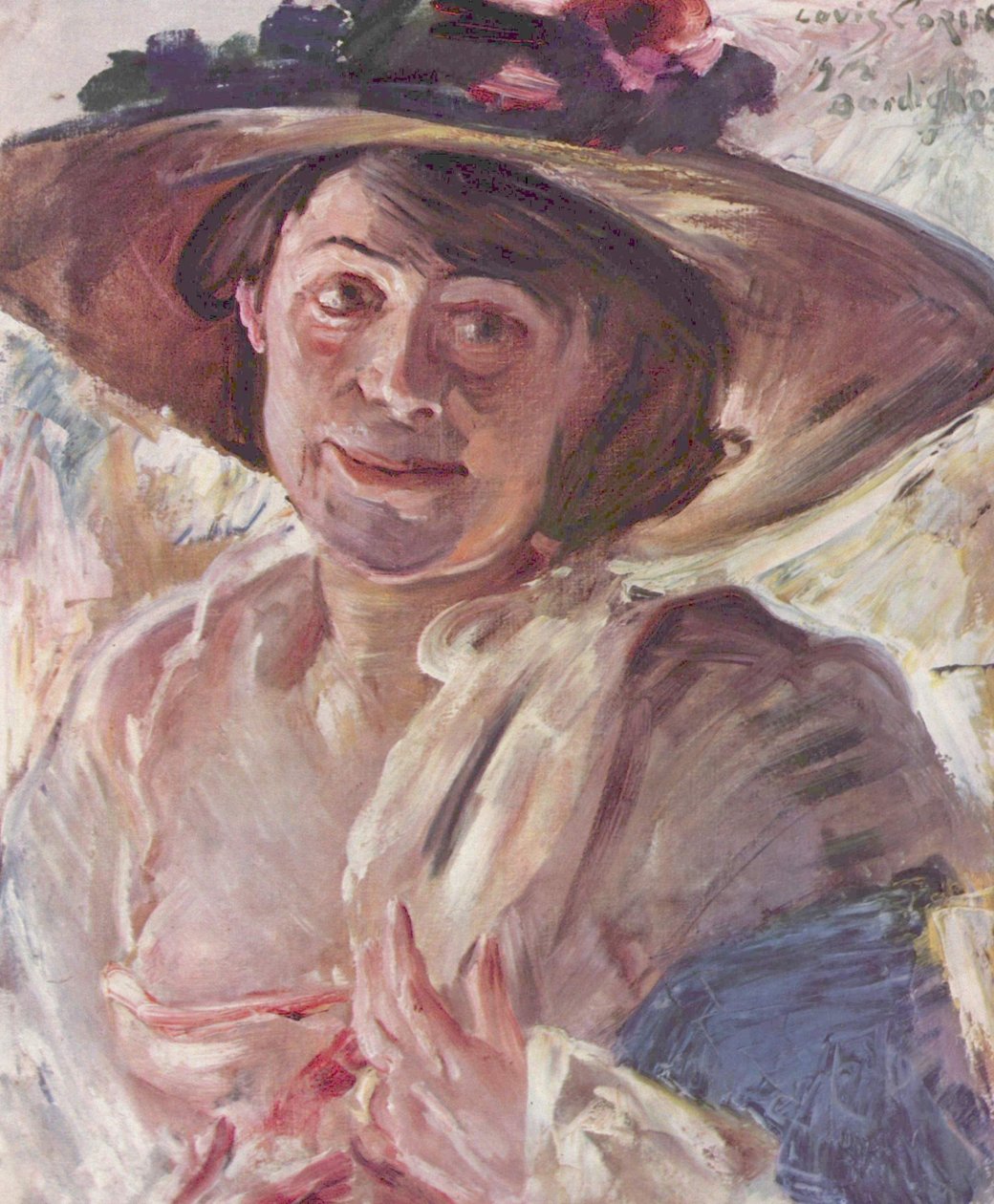Kvinne med roselue av Lovis Corinth