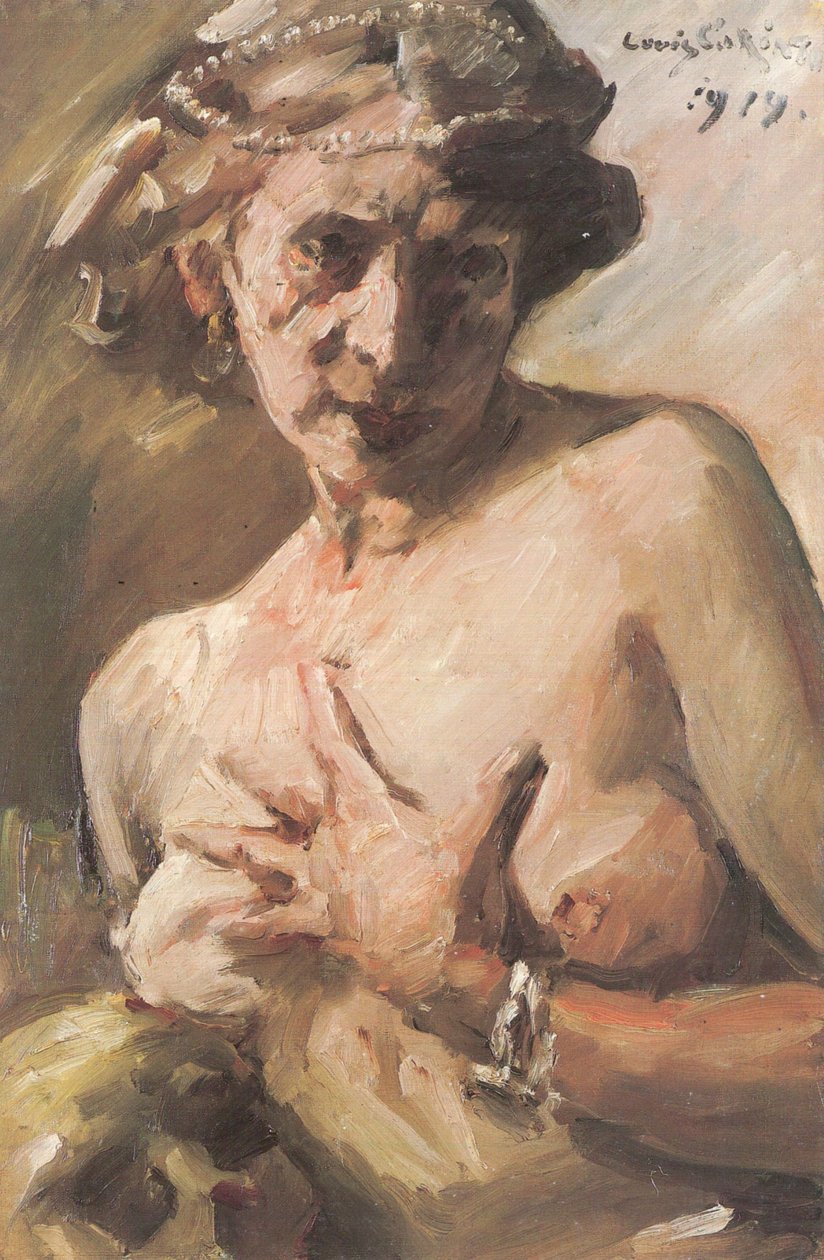 Magdalen med perler i håret av Lovis Corinth