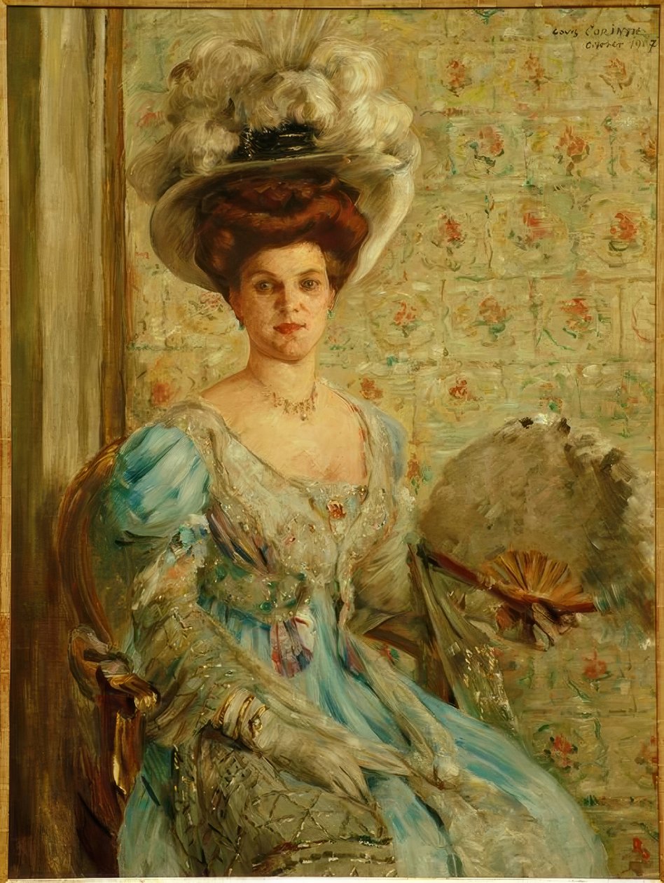 Portrett av grevinne Finkh (Eleonore von Wilke) av Lovis Corinth