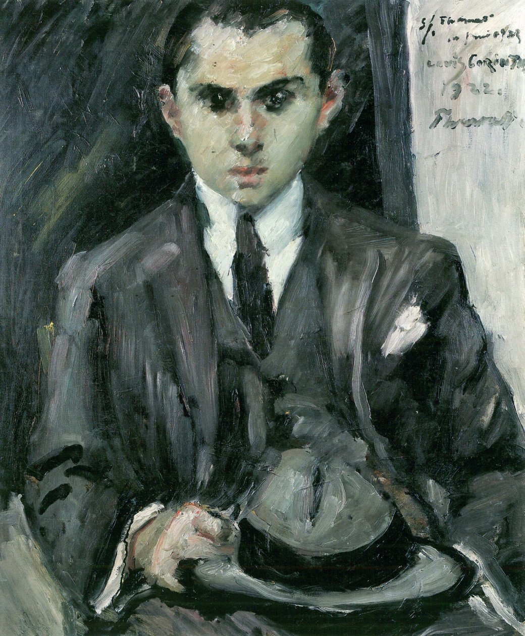 Thomas med hatt i hånden av Lovis Corinth