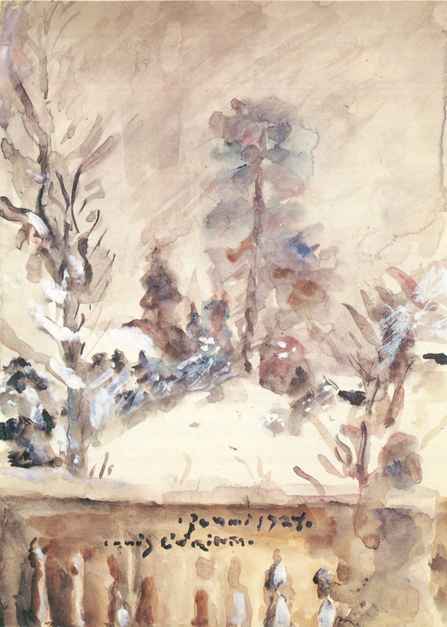 Walchensee im Schneen av Lovis Corinth