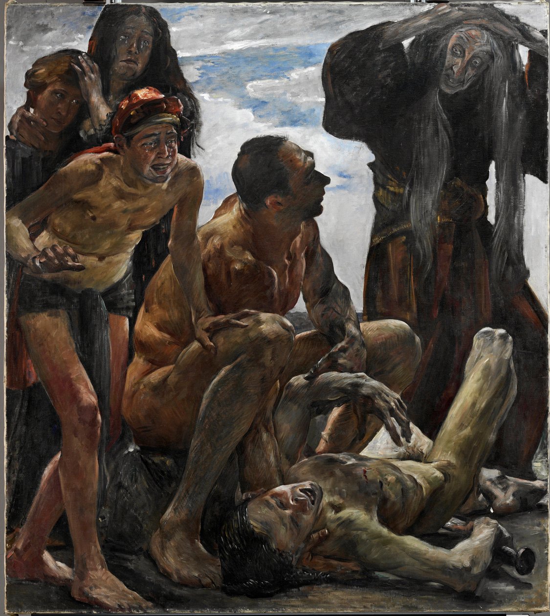 ""Le deuil"" (Sorgen) Peinture de Lovis Corinth (1858-1925) - 1908 - Olje på lerret Dim 192x174 cm Niedersachsen statsmuseum, Hannover av Lovis Corinth