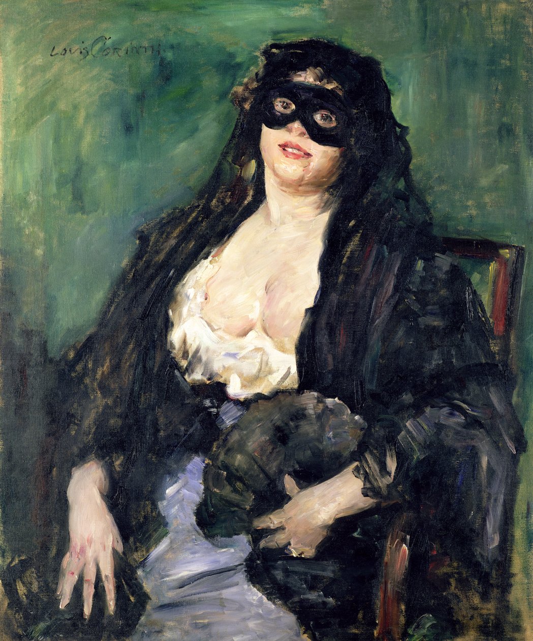 The Black Mask (olje på lerret) av Lovis  Corinth