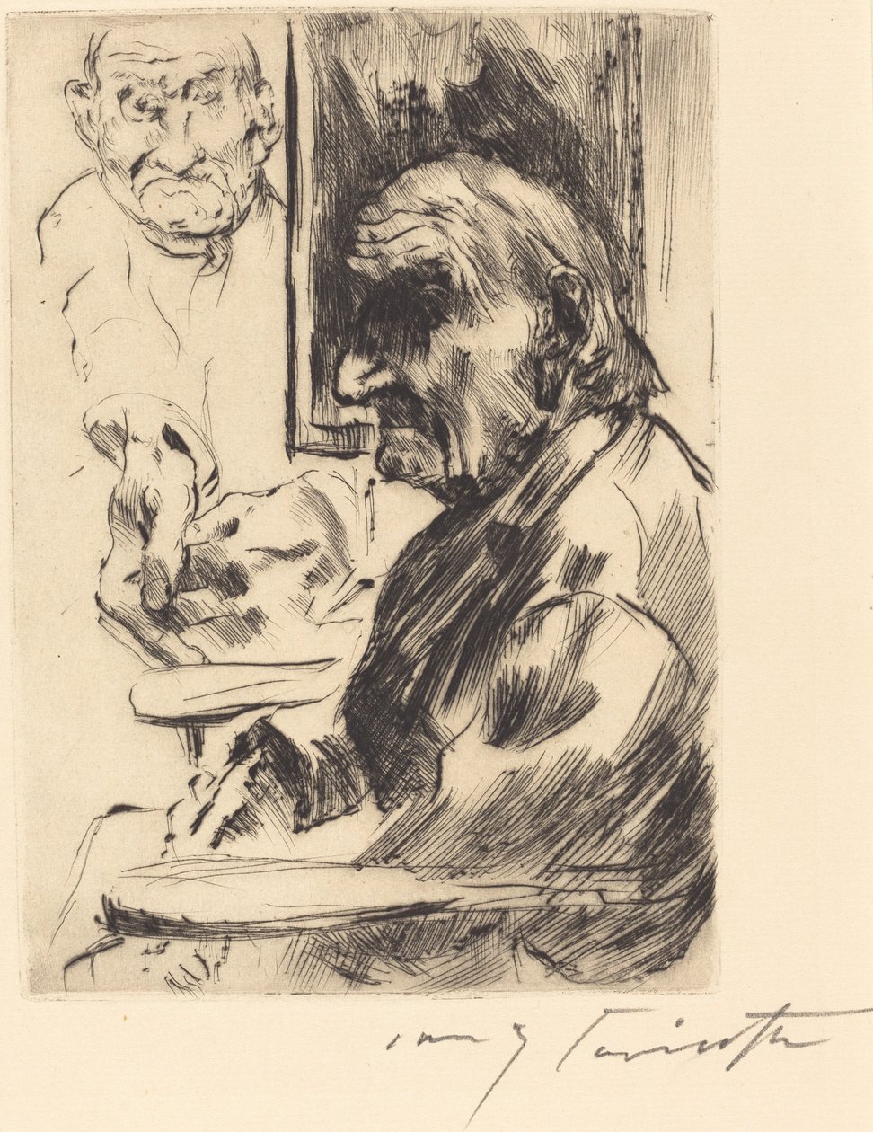 Alter Mann (gammel mann) av Lovis Corinth