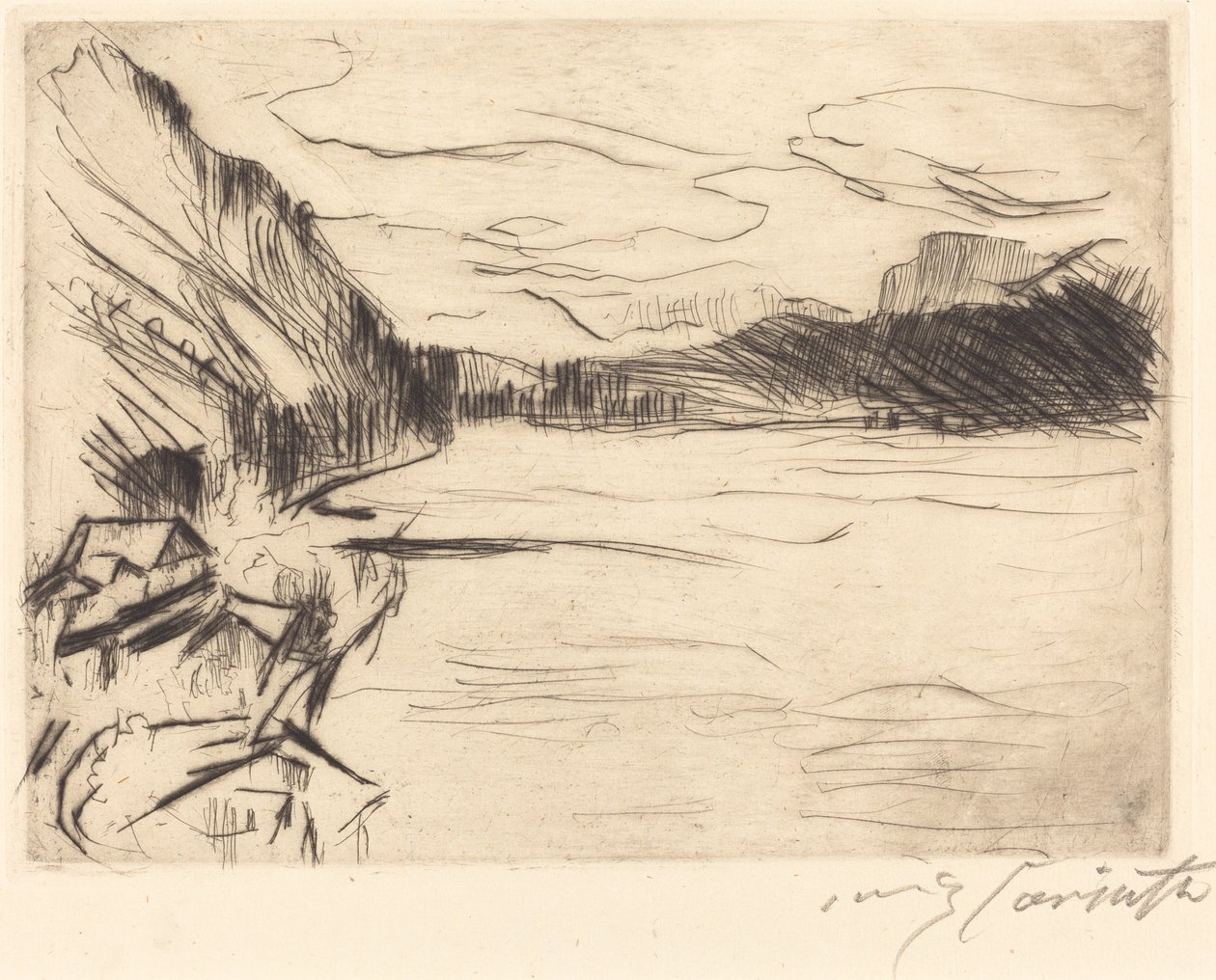 Am Walchensee (ved Walchen-sjøen) av Lovis Corinth