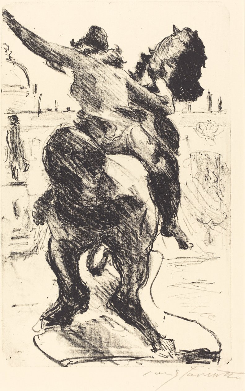Statue av en Amazonas på Alte Museum av Lovis Corinth