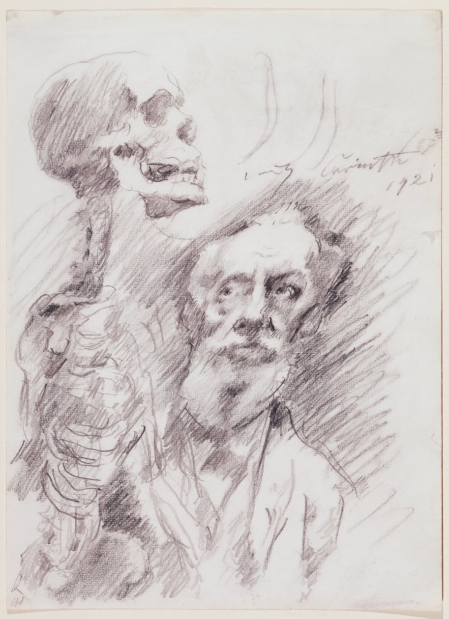 Anatom med skjelett av Lovis Corinth