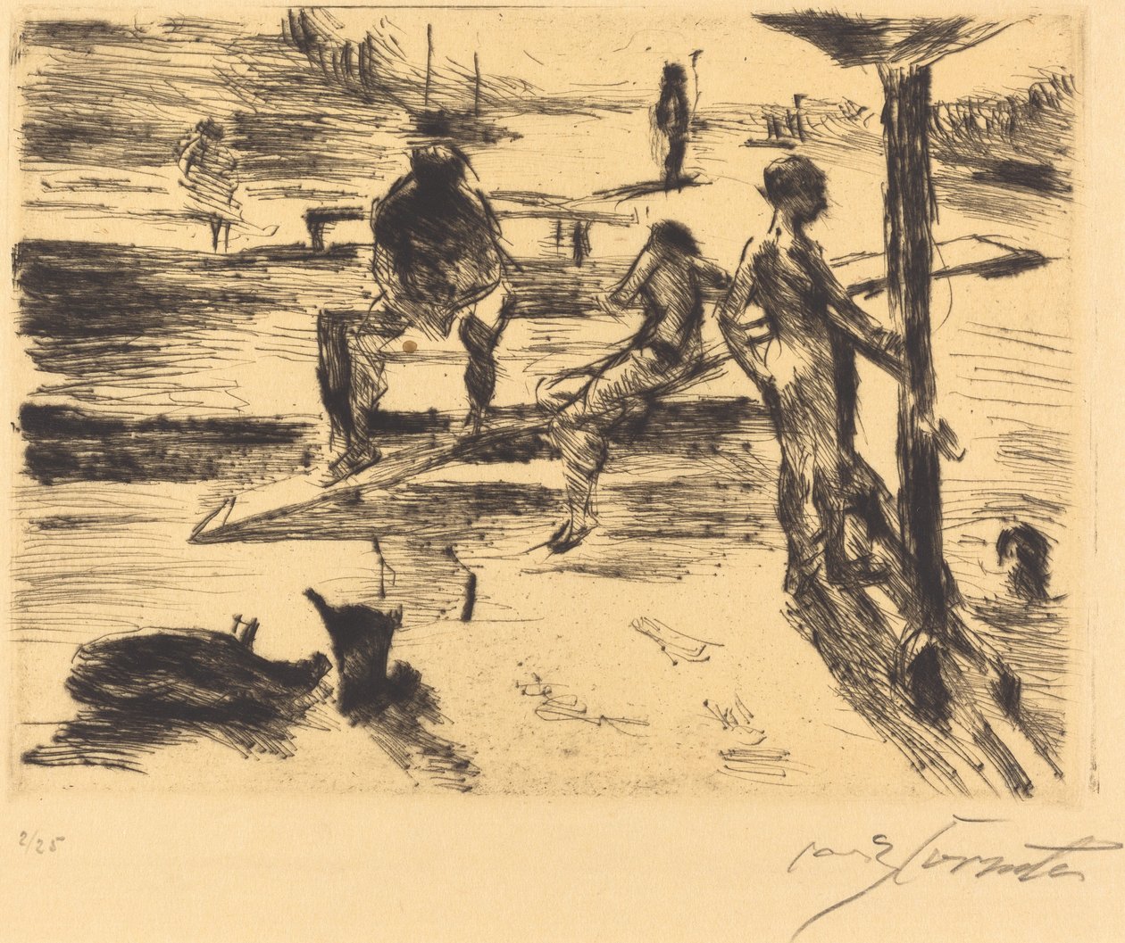 Badeanstalt (badeplass) av Lovis Corinth