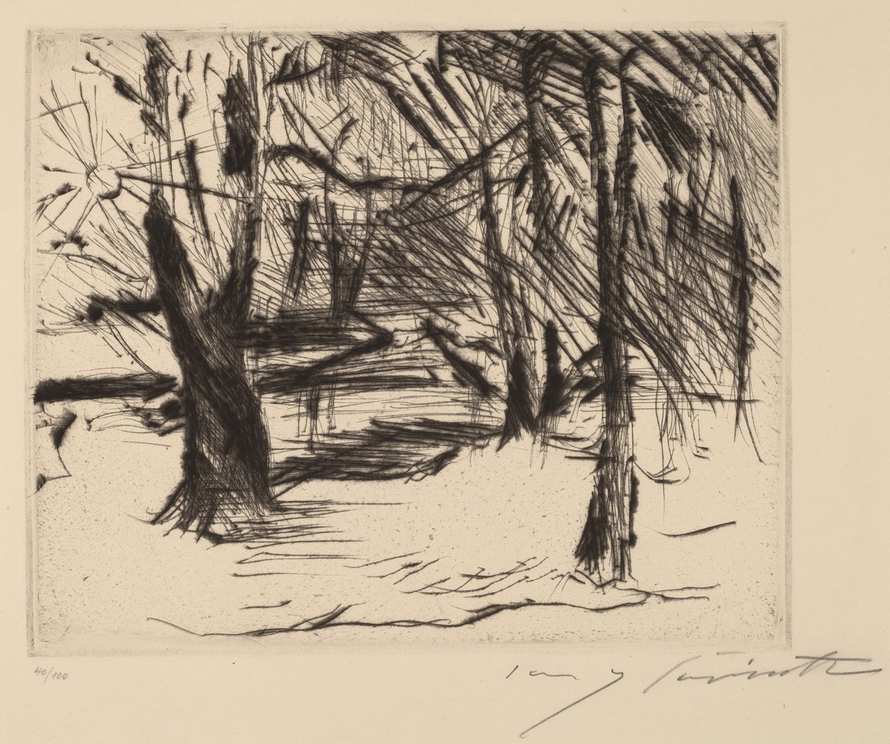 Trær i solen av Lovis Corinth