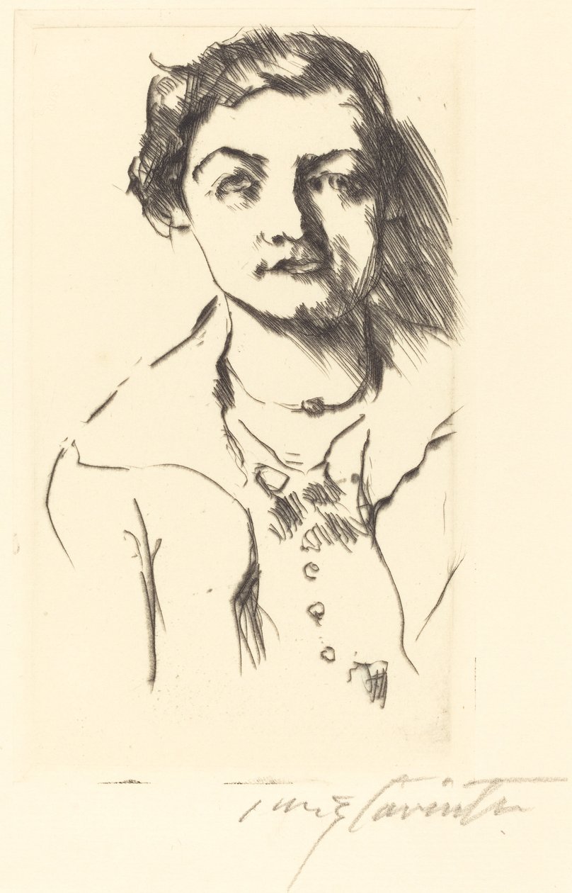 Portrett av en ung kvinne — Anneliese Halbe av Lovis Corinth