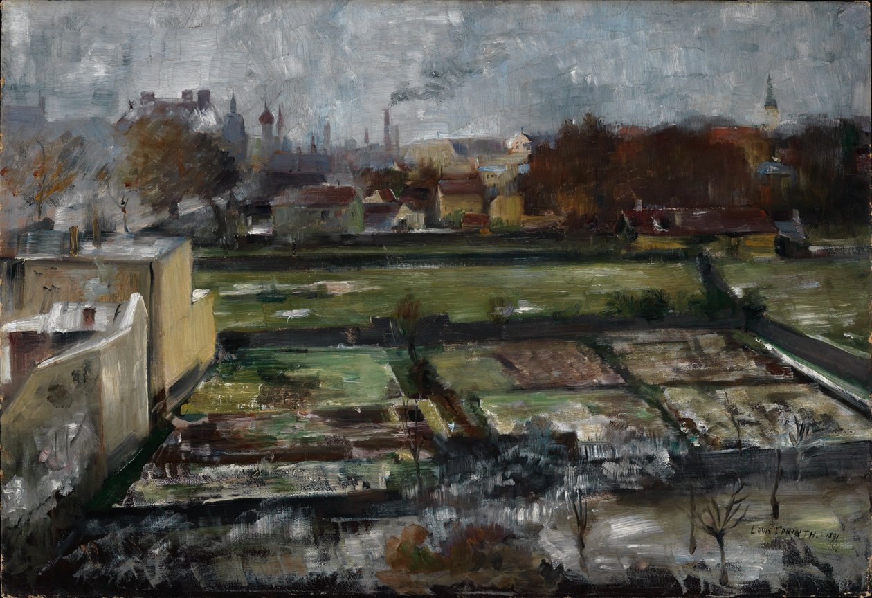 Utsikt fra et atelier i München av Lovis Corinth