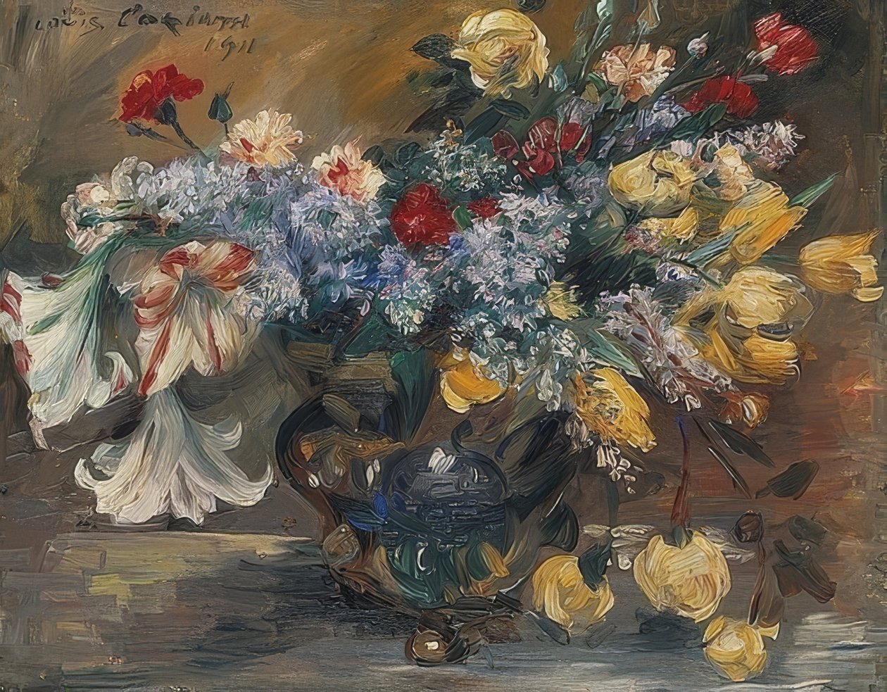 En haug med blomster. 1911 av Lovis Corinth